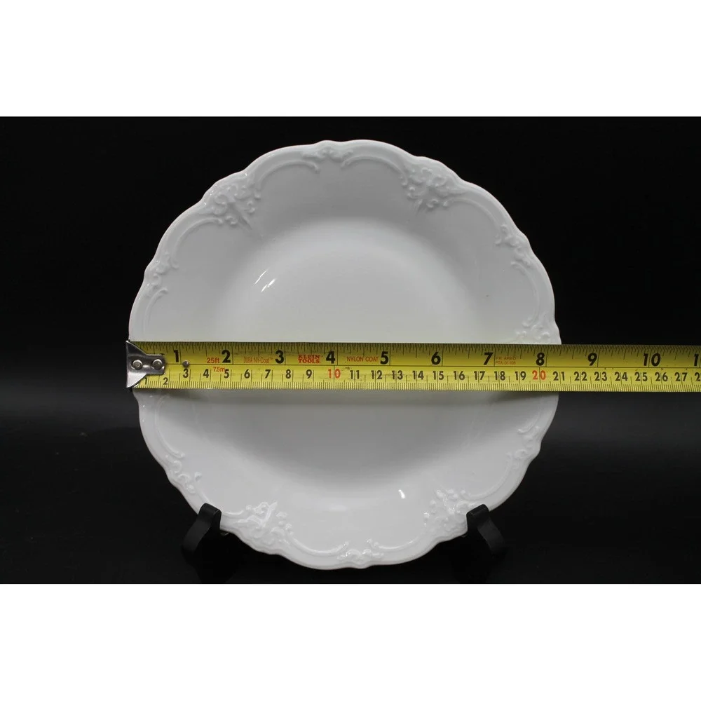 Vintage ALT Tirschenreuth Baronesse Germany White Porcelain Plates 8.25